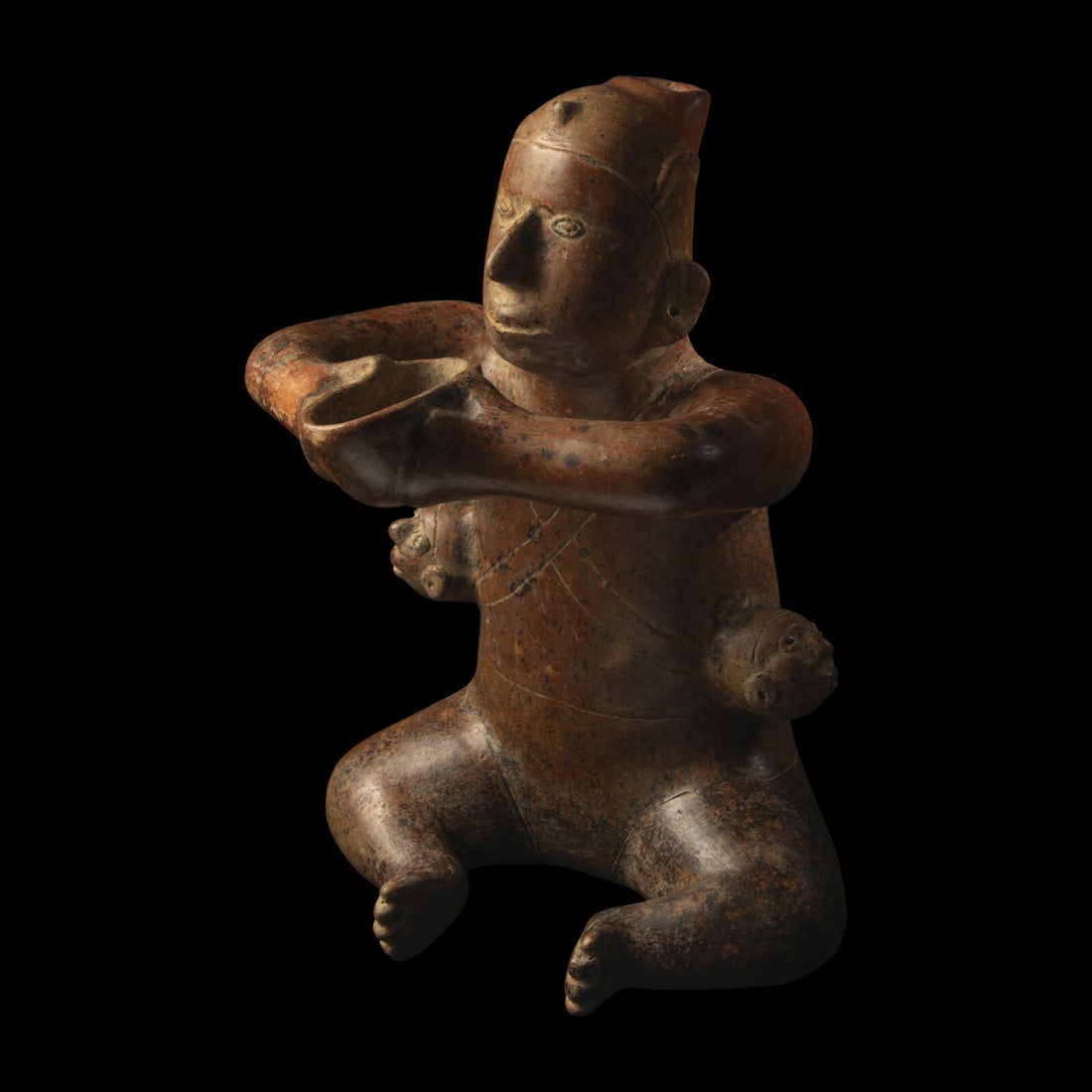 A Colima Terracotta Seated Figure (1 of 5)