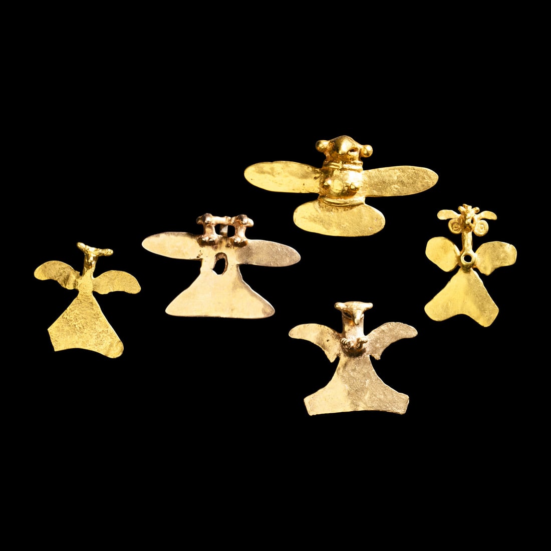 Five Costa Rican Tumbaga Bird Pendants (1 of 2)