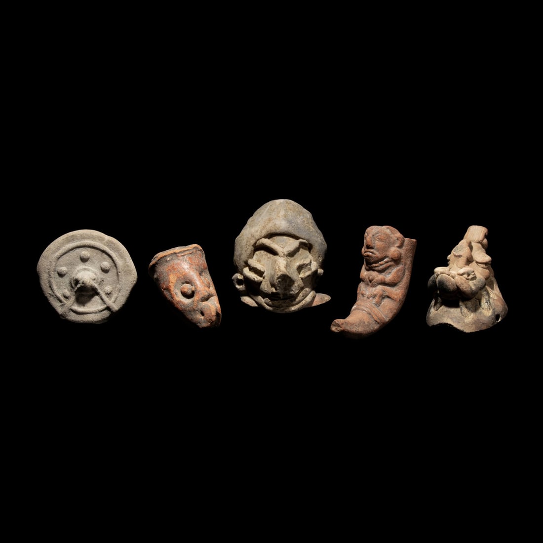 Five Pre-Columbian Terracotta Zoomorphic Fragments (1 of 3)