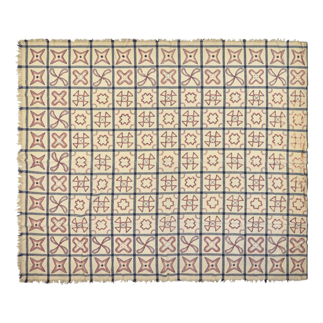 An Embroidered and Woven Wool Blanket (1 of 5)