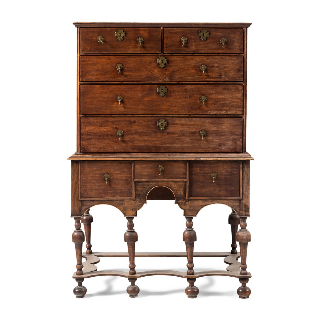 A William and Mary Maple and Pine High Chest of Drawers (1 of 4)