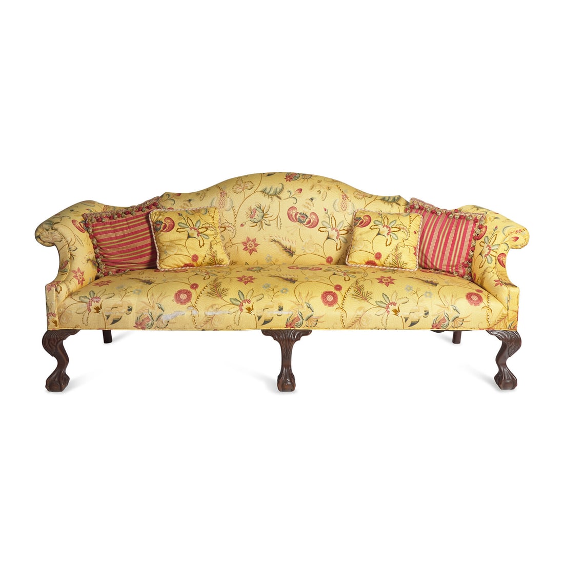 A Chippendale Style Carved Mahogany Camelback Sofa (1 of 3)
