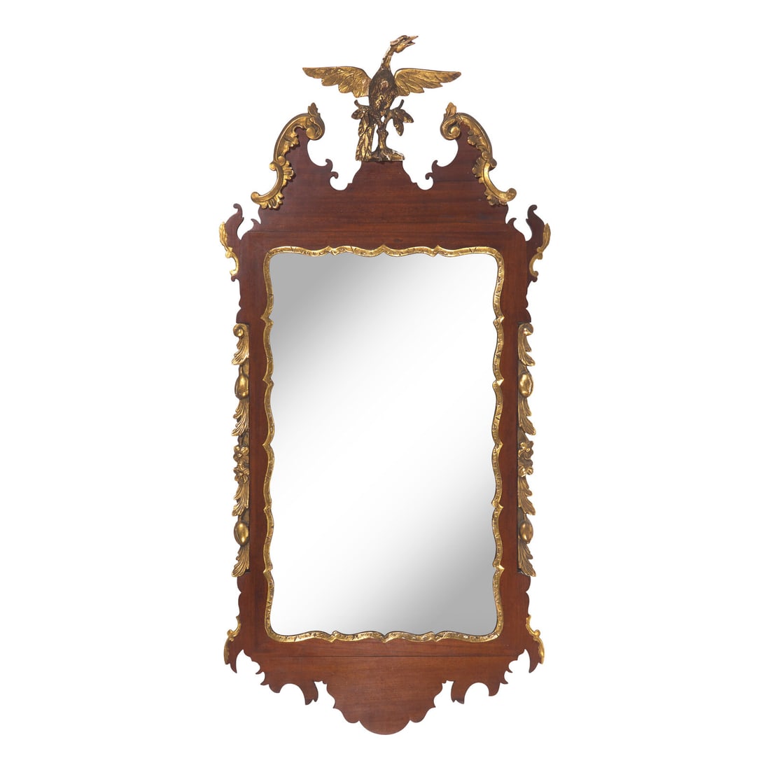 A George III Carved and Parcel-Gilt Mahogany Mirror (1 of 2)