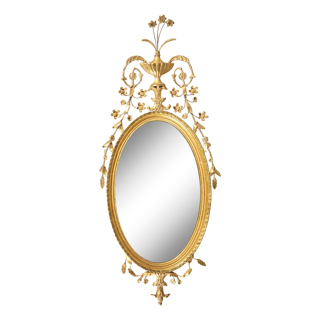 A Neoclassical Style Giltwood and Gesso Mirror (1 of 2)
