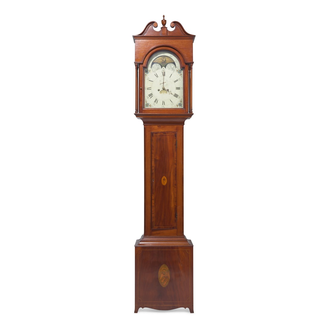 A Southern Federal Inlaid Mahogany and Satinwood Tall Case Clock (1 of 3)