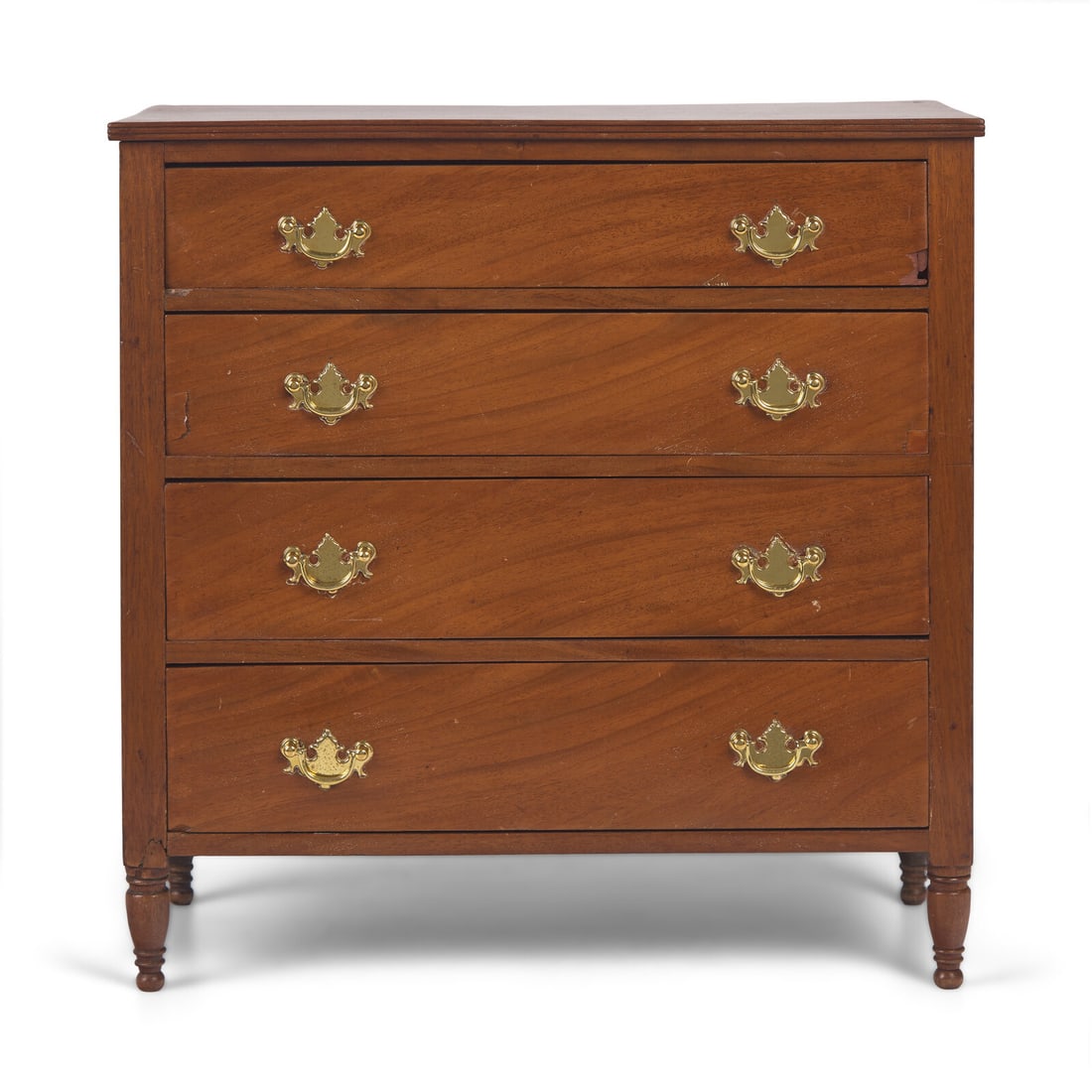 A Federal Miniature Mahogany Chest of Drawers (1 of 3)