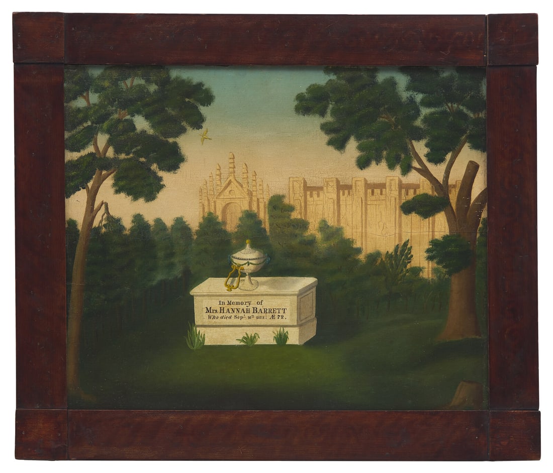 American School 19th Century, A Memorial for Hannah Barrett (1749-1822) of Danvers, Massachusetts (1 of 3)