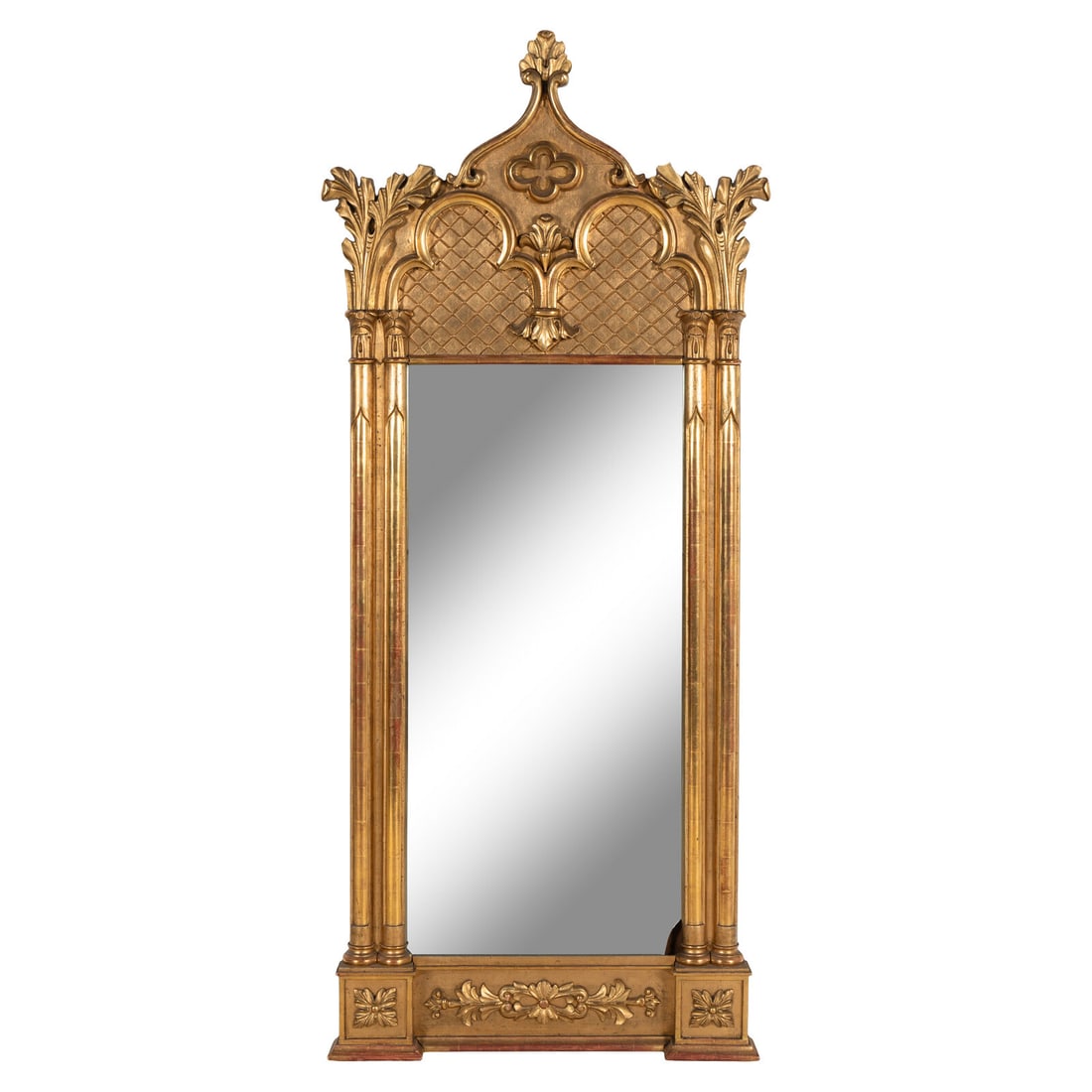 A Gothic Revival Giltwood and Gesso Pier Glass (1 of 2)