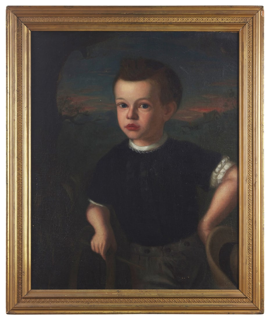 Attributed To Shepard Alonzo Mount (1804-1868), A Portrait of a Young Boy (1 of 3)