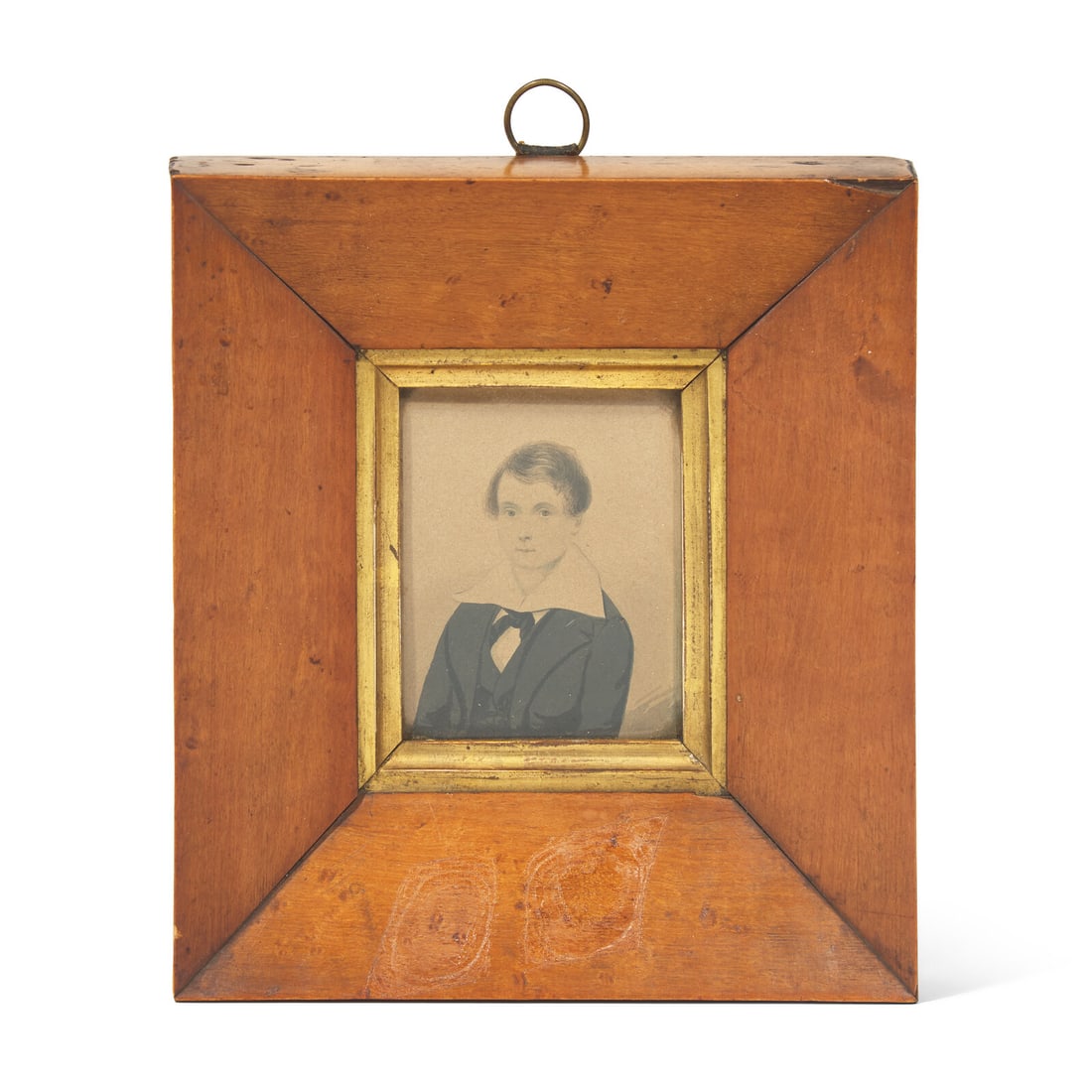 Irish School 19th Century, A Portrait Miniature of a Boy (1 of 2)
