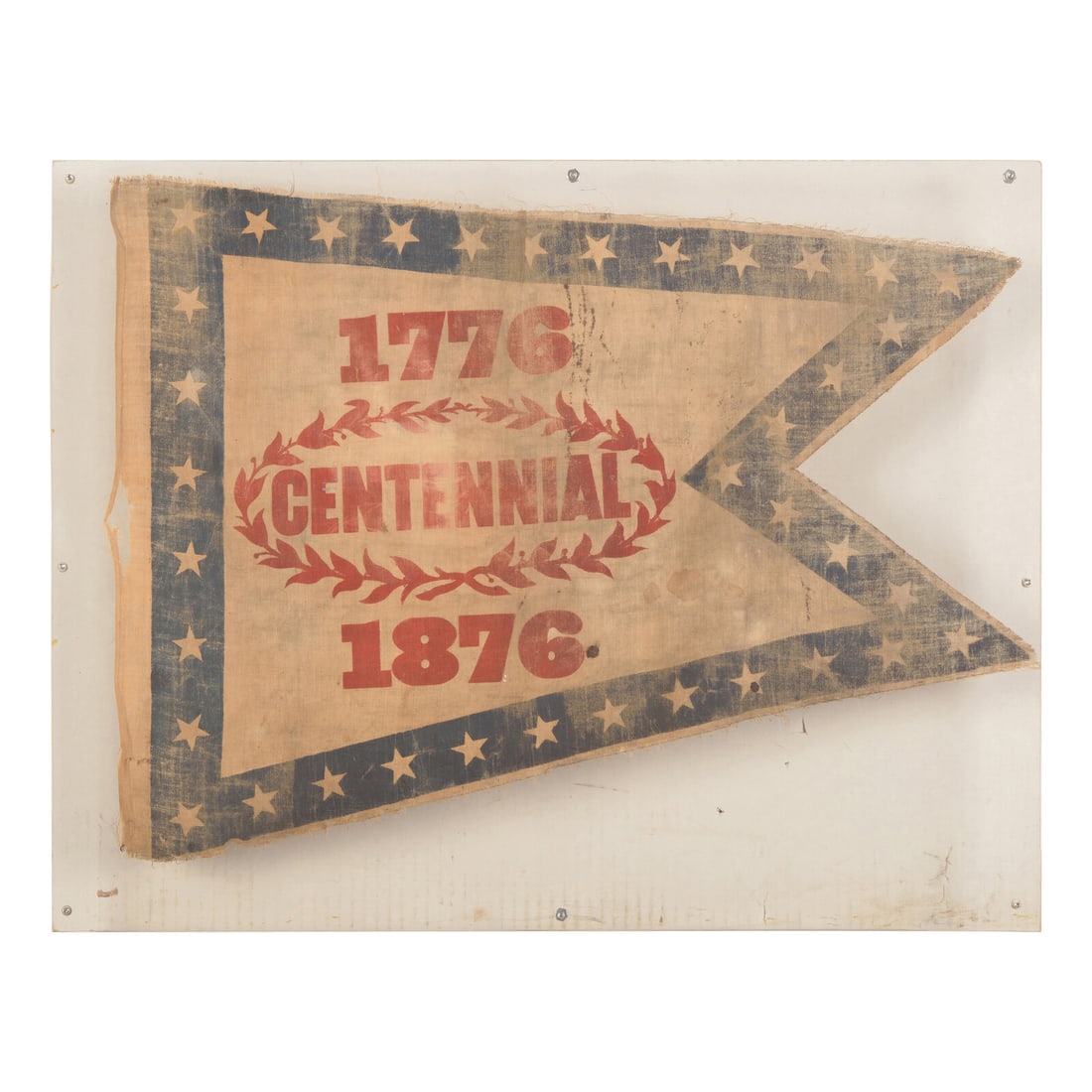 A Printed Glazed Cotton Philadelphia Centennial Exposition Pennant (1 of 1)