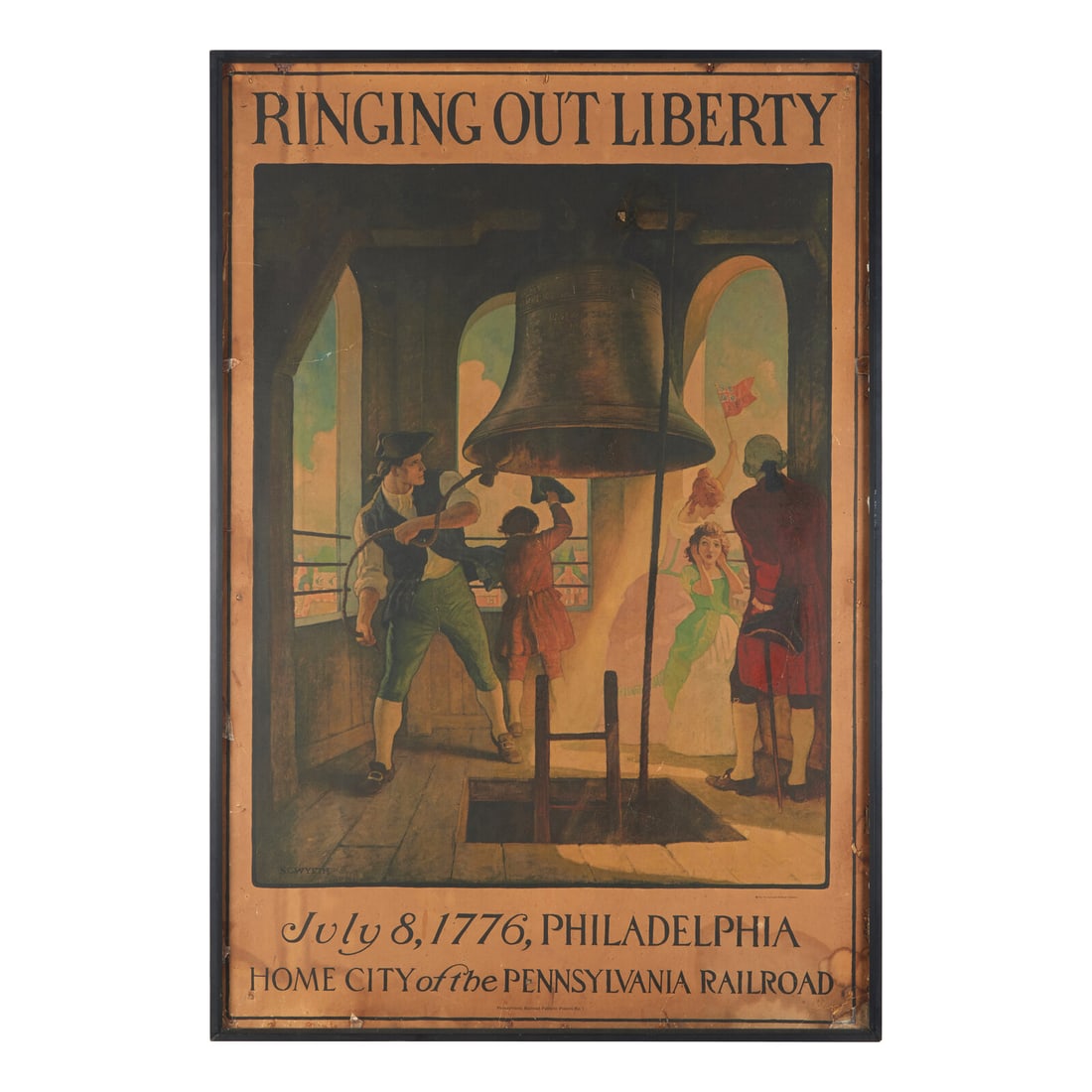 Newell Convers Wyeth (1882-1945), Ringing Out Liberty/ July 8, 1776, Philadelphia/ Home City of the