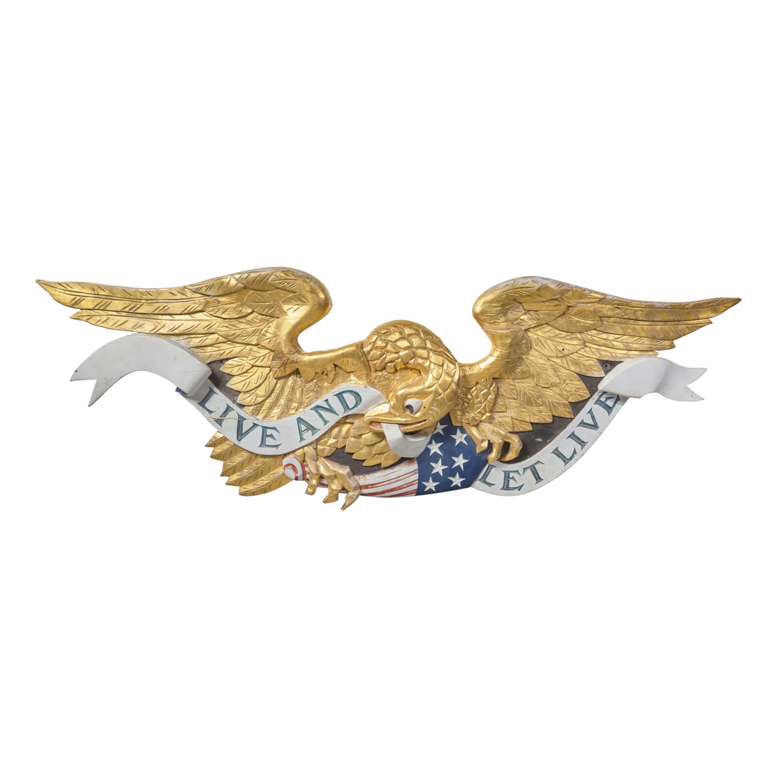 A Carved, Painted and Gilt-Decorated Eagle in the Style of John Haley Bellamy (1 of 2)