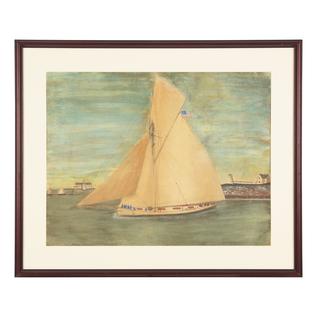 American School 19th / 20th Century, A Drawing of an American Sloop (1 of 2)