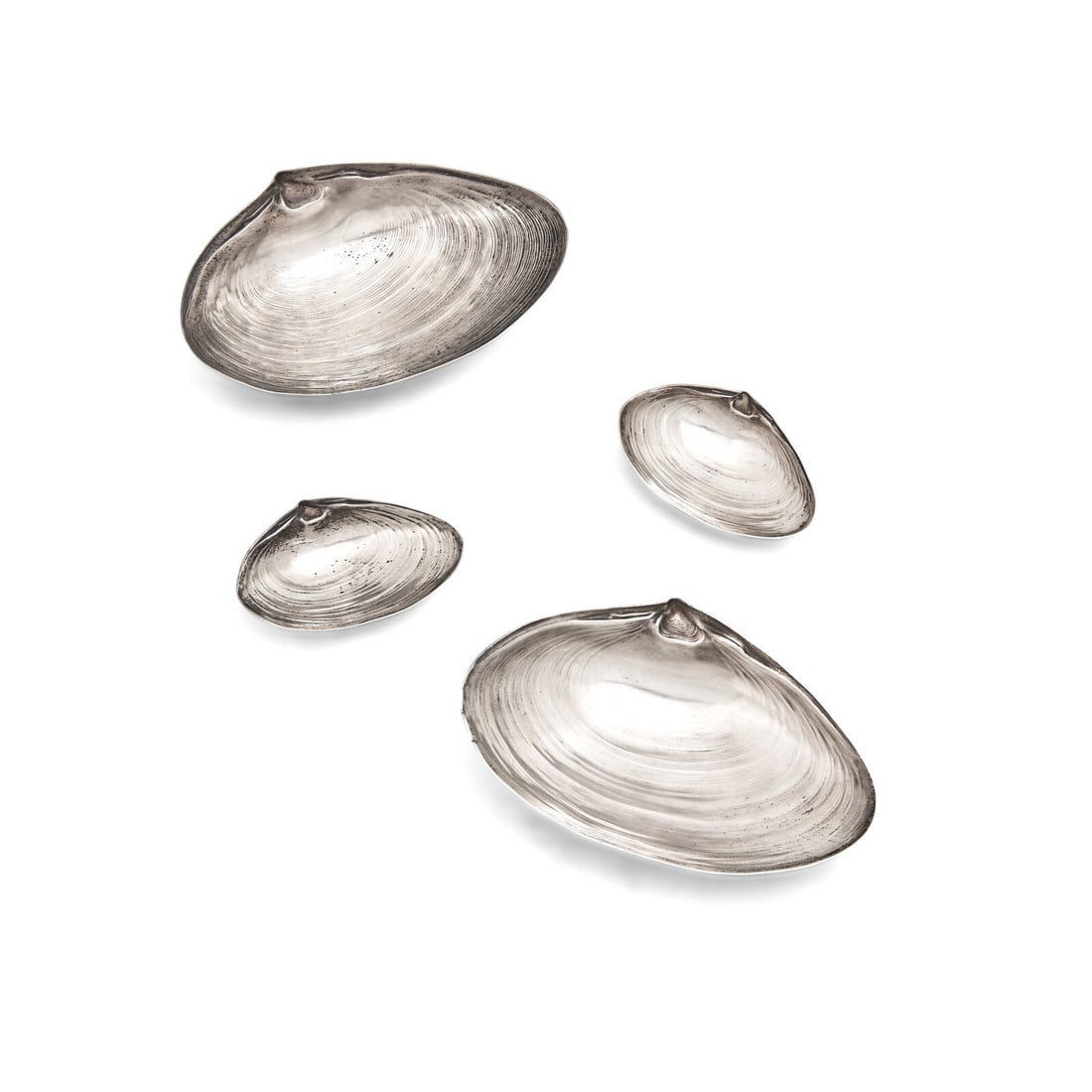 Four Sterling Silver Clam Shell-Form Dishes (1 of 3)