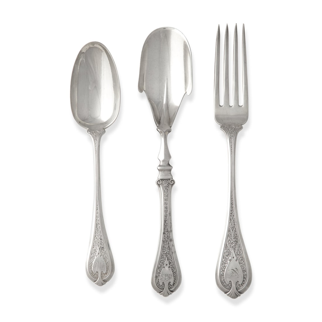 A Partial Sterling Silver Flatware Service in the "Florentine" Pattern (1 of 3)