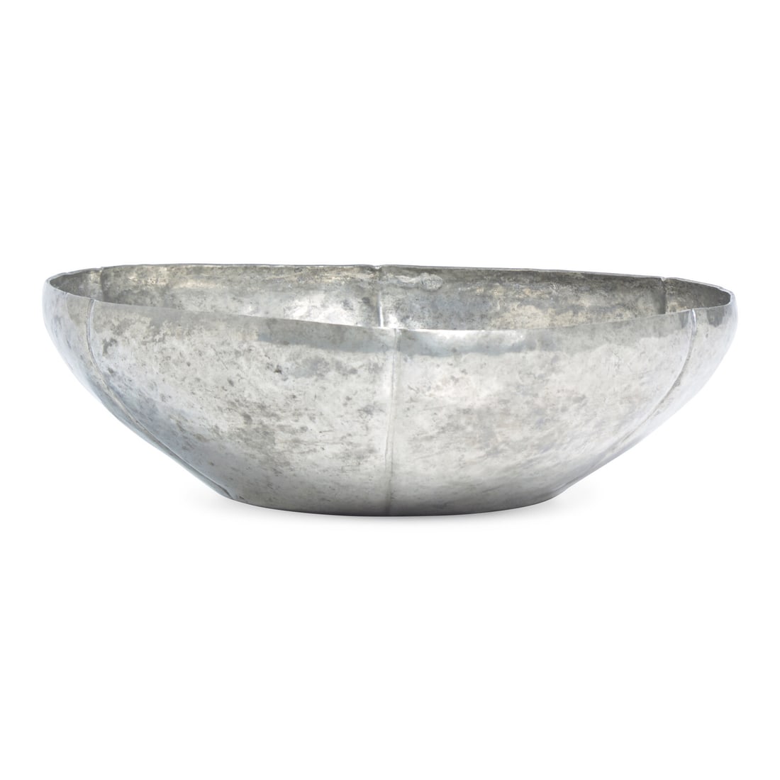 An Arts and Crafts Hammered Pewter Bowl: An Arts and Crafts Hammered Pewter Bowl Barbara Maurer, Hutchins Intermediate School, Detroit, Michigan, Dated, "1933" stamped, "Barbara Maurer/ Hutchins Int. School/ Made in Detroit/ April 1933", to