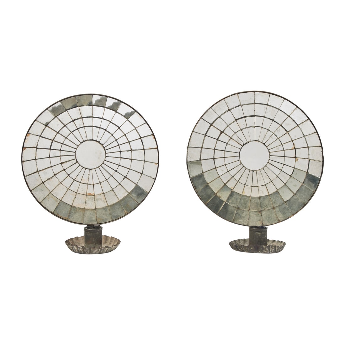 A Pair of Mirrored Tinware Sconces (1 of 3)