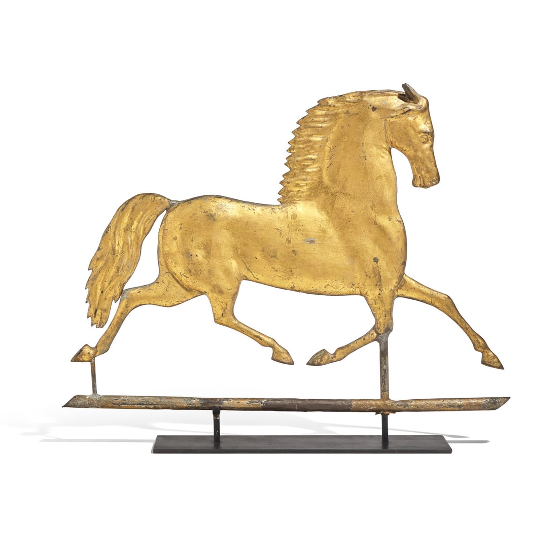 A Gilt and Molded Copper "Black Hawk" Running Horse Weathervane (1 of 4)