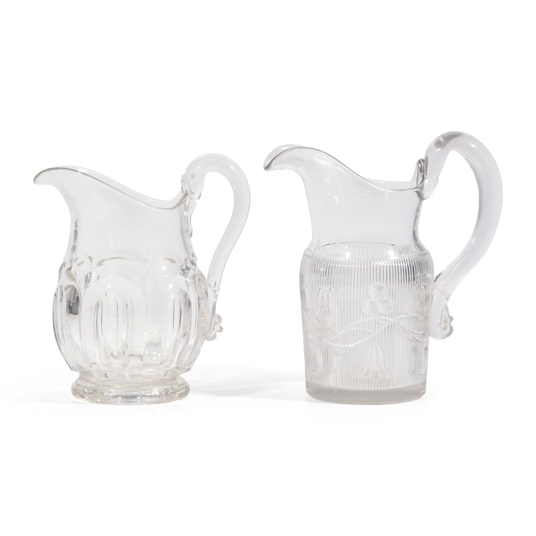 Two Pressed and Molded Flint Glass Pitchers (1 of 3)