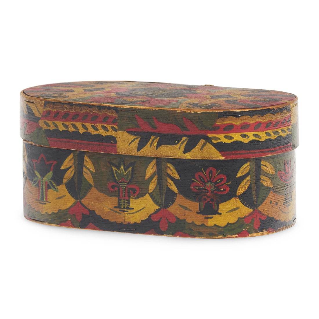 A Swedish Painted Bentwood Box