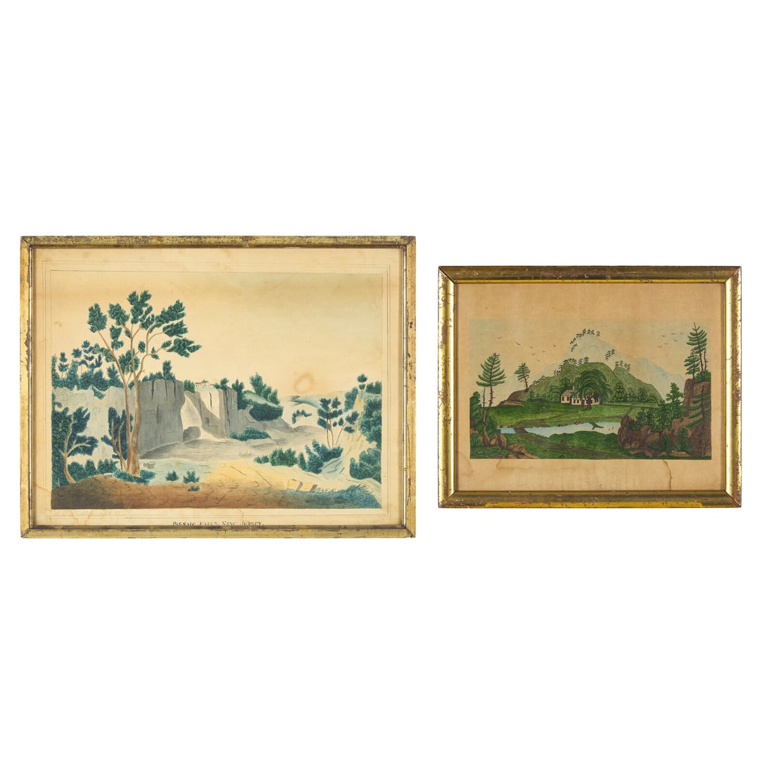 American School 19th Century, Two Drawings of Landscapes (1 of 5)