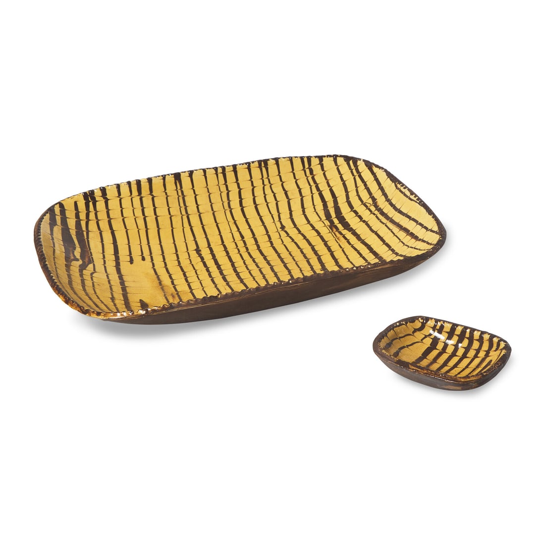 Two Slip-Decorated Redware Bread Dishes (1 of 3)