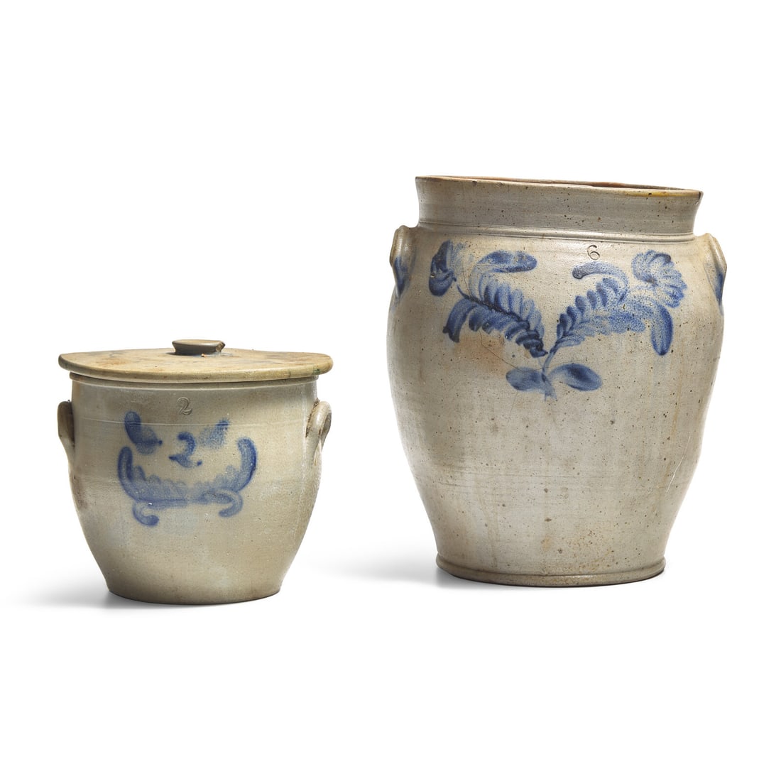 Two Cobalt-Decorated Stoneware Crocks (1 of 3)