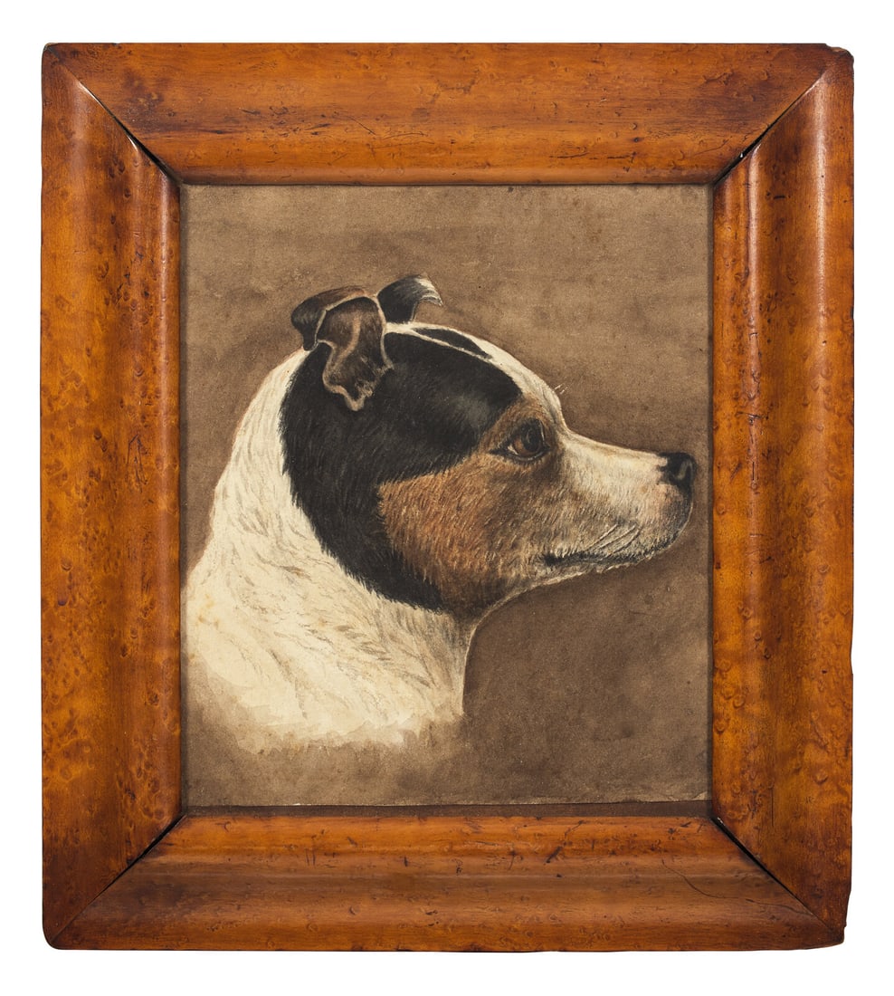 Anglo-American School 19th Century, A Pastel Drawing of a Jack Russell (1 of 2)