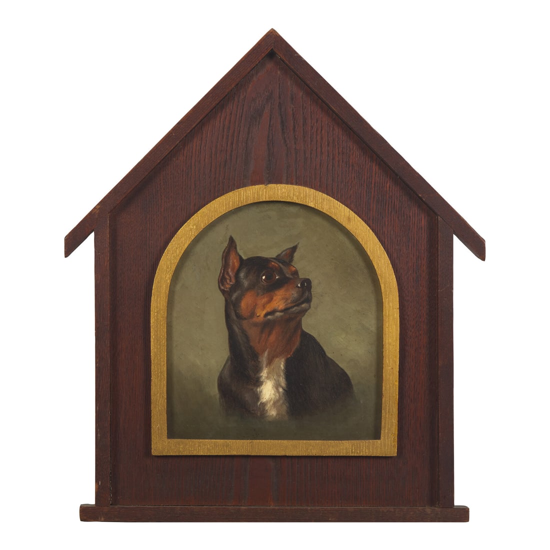 Anglo-American School 19th Century, A Portrait of a Rottweiler