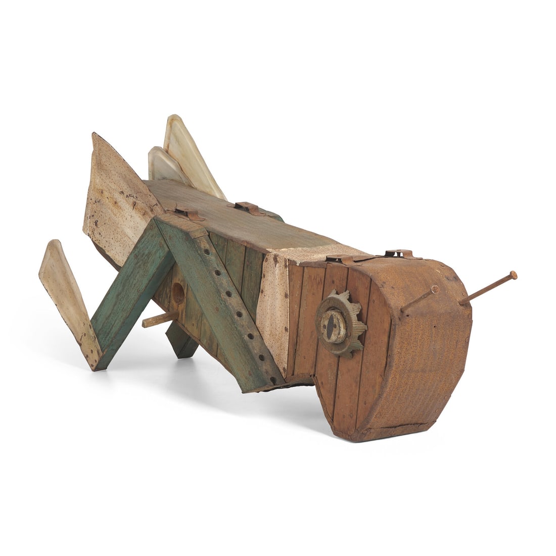 A Found Object Grasshopper-Form Bird House (1 of 3)