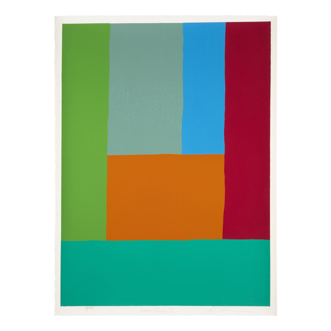 Dan Christensen (American, 1942–2007) Chord Progression I and II (a pair of works): Dan Christensen (American, 1942–2007) Chord Progression I and II (a pair of works) screenprints each signed and numbered out of 150 in pencil Each: 43 x 30 inches. Deaccessioned from the Boca