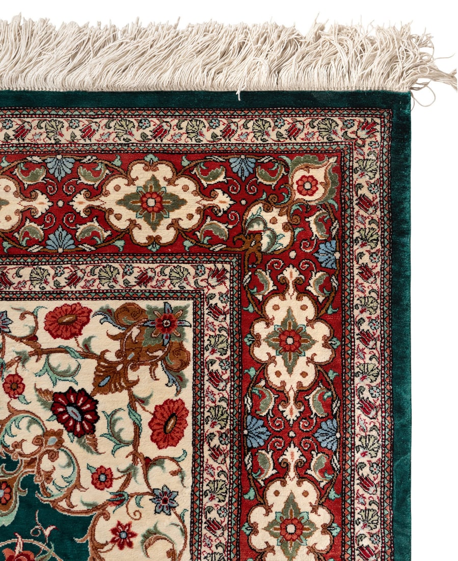 A Persian Silk Rug - 3