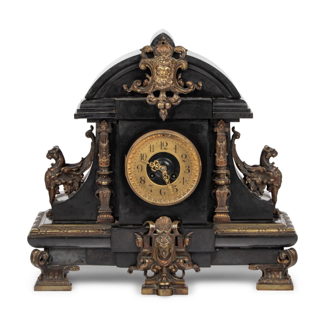 A French Gilt-Bronze Mounted Slate Mantel Clock (1 of 2)