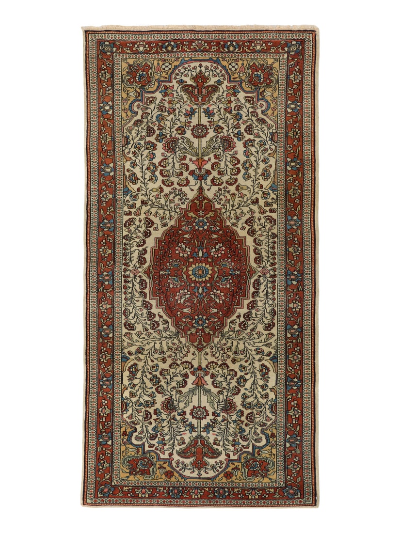 A Tabriz Rug: A Tabriz Rug 5 feet 1 inch x 2 feet 4 inches. Property from a Private Family Trust This lot is located in Chicago.