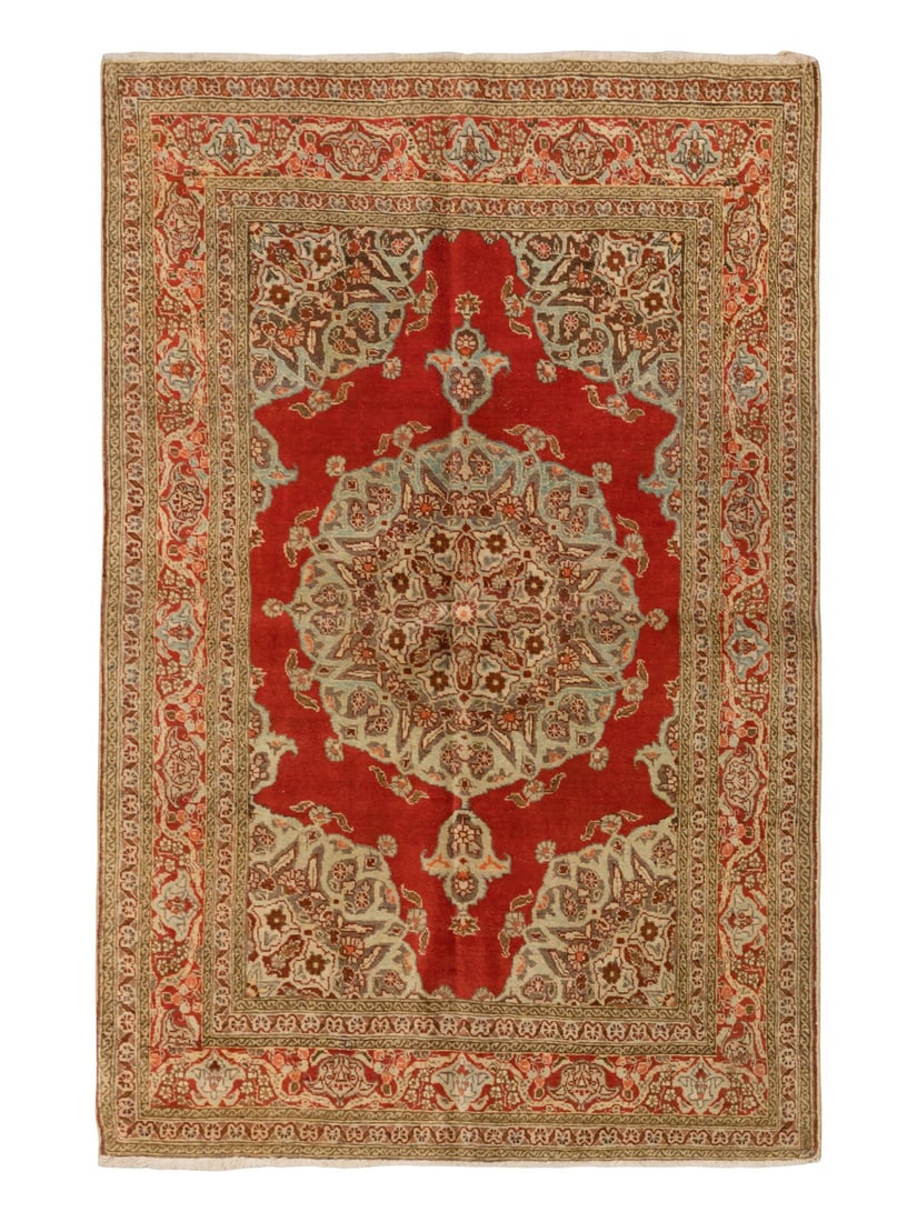 A Tabriz Carpet: A Tabriz Carpet 5 feet 10 inches x 4 feet 1 inch. Property from a Private Family Trust This lot is located in Chicago.