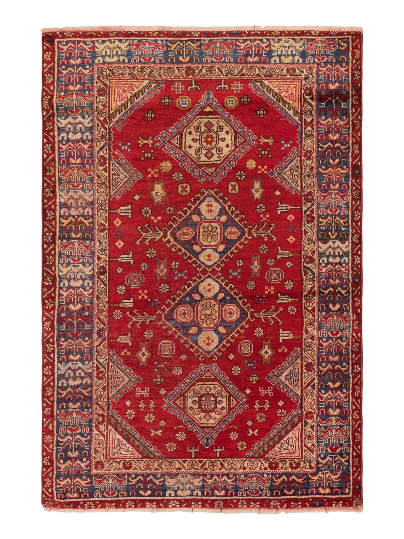 An Oushak Rug: An Oushak Rug 6 feet 4 inches x 4 feet 1 inch. Property from a Private Family Trust This lot is located in Chicago.