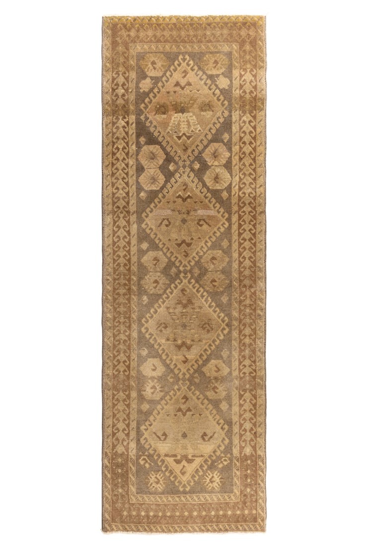 An Oushak Runner: An Oushak Runner Early 20th Century 8 feet 4 inches x 2 feet 10 inches. Property from a Private Family Trust This lot is located in Chicago.