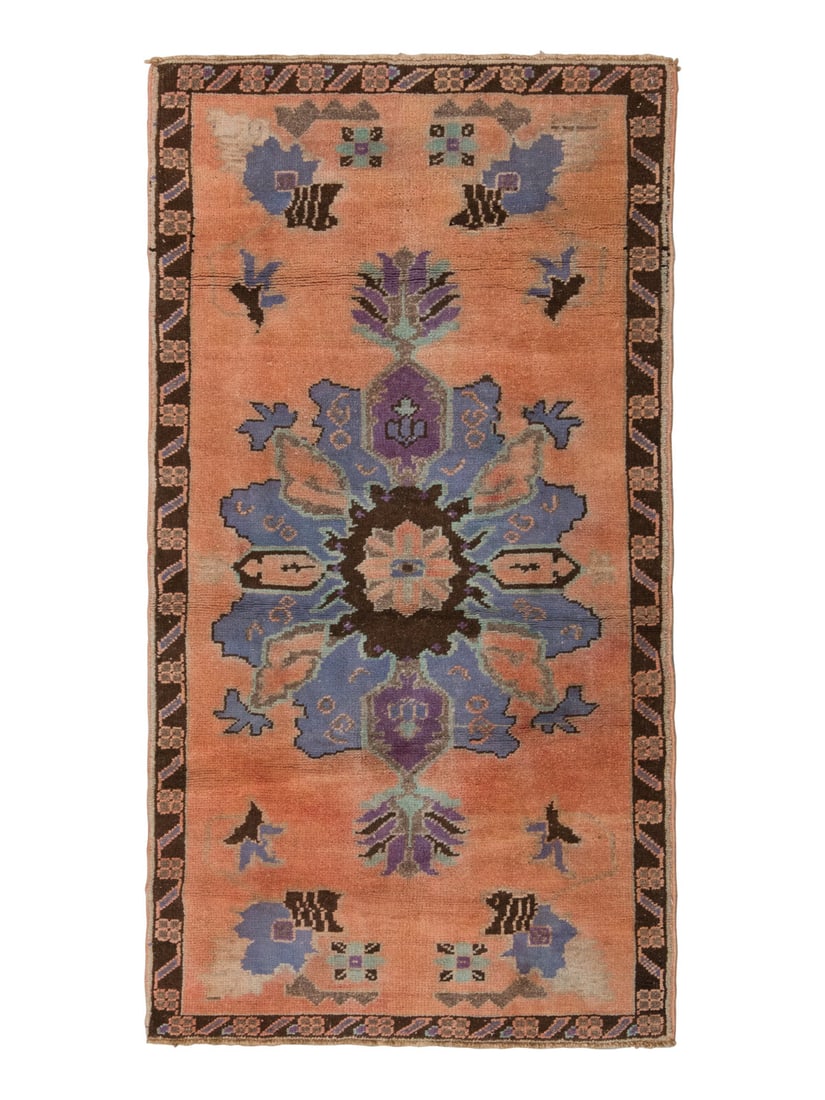 An Oushak Rug: An Oushak Rug 6 feet x 3 feet 2 inches. Property from a Private Family Trust This lot is located in Chicago.