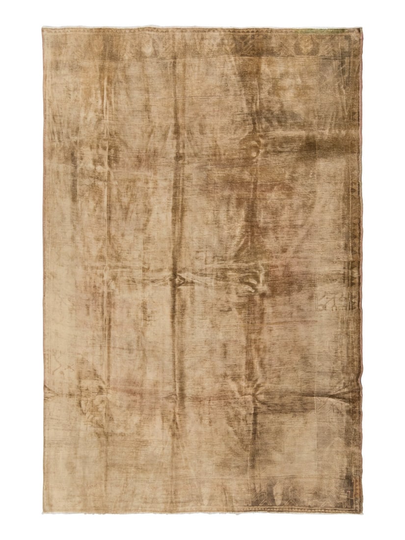 An Oushak Carpet: An Oushak Carpet 12 feet 4 inches x 9 feet 1 inch. Property from a Private Family Trust This lot is located in Chicago.