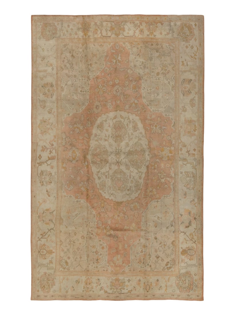 An Oushak Carpet: An Oushak Carpet 14 feet 11 inches x 11 feet 5 inches. Property from a Private Family Trust This lot is located in Chicago.