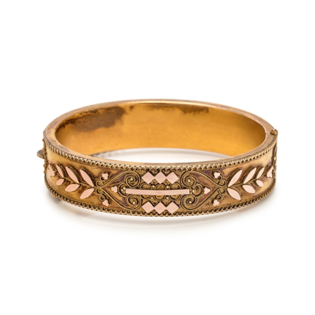 Antique, Yellow Gold-Filled Bangle Bracelet (1 of 2)