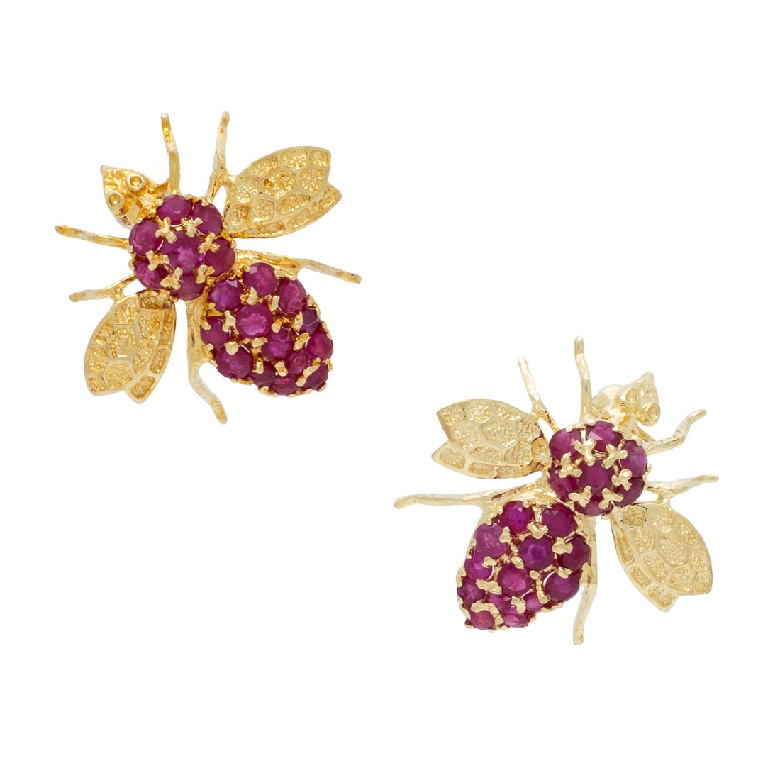 Two Ruby and Yellow Gold Bee Brooches (1 of 2)