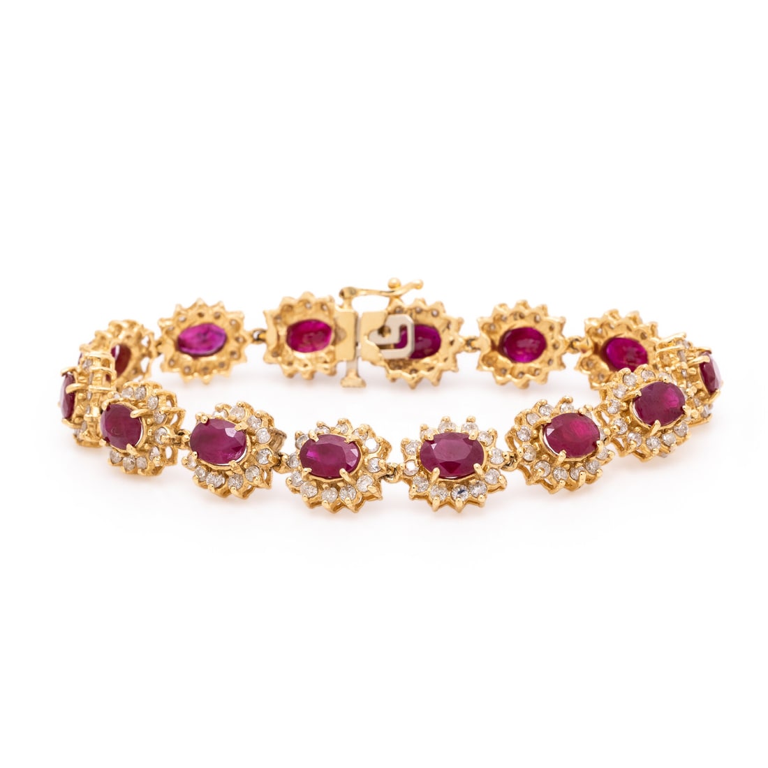 Ruby, Diamond, and Yellow Gold Bracelet (1 of 3)