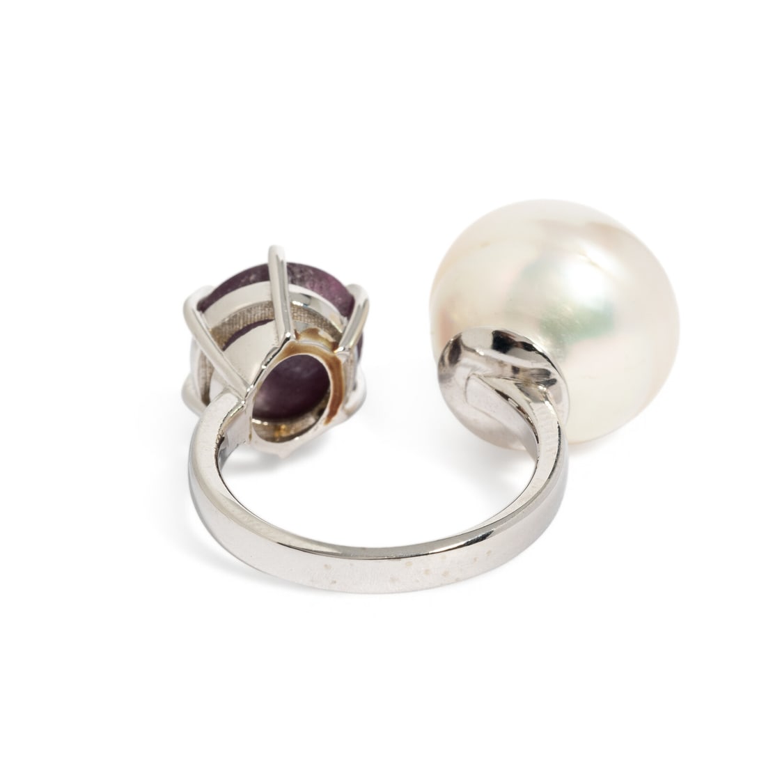 Star Ruby and Cultured Pearl Ring - 3