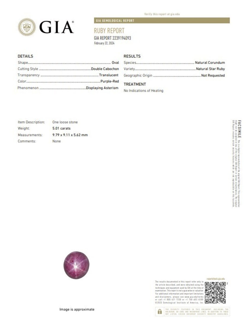 Star Ruby and Cultured Pearl Ring - 4