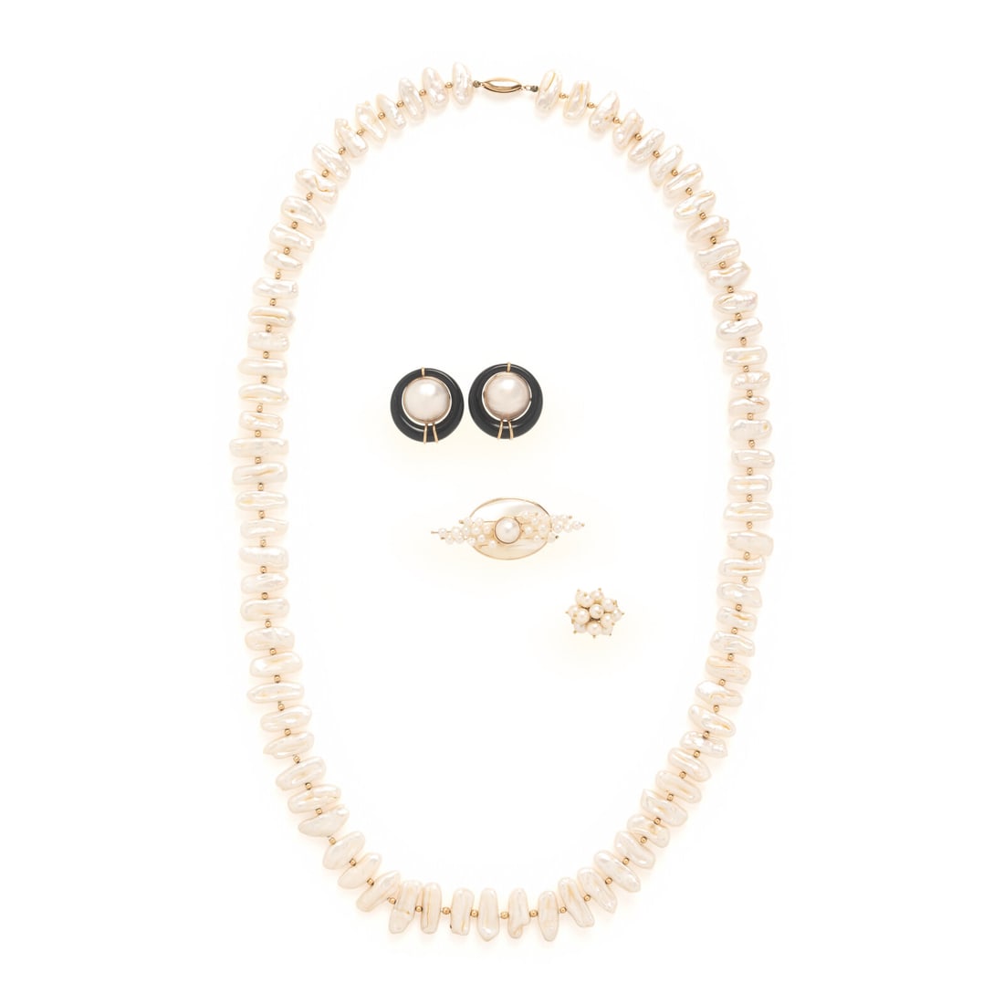 Collection of Cultured Pearl and Yellow Gold Jewelry (1 of 10)