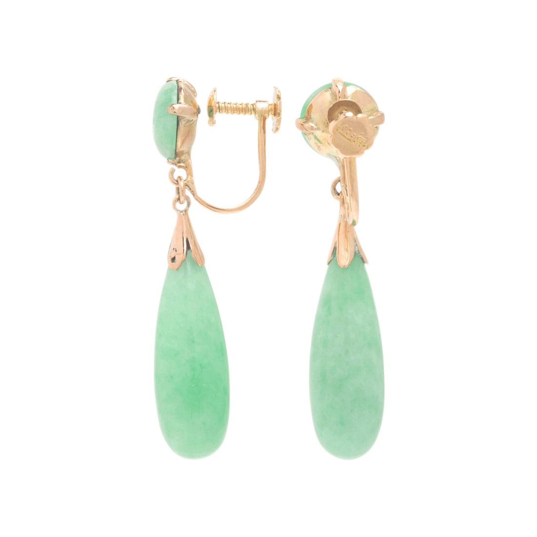 Jadeite Jade Drop Earrings - 2