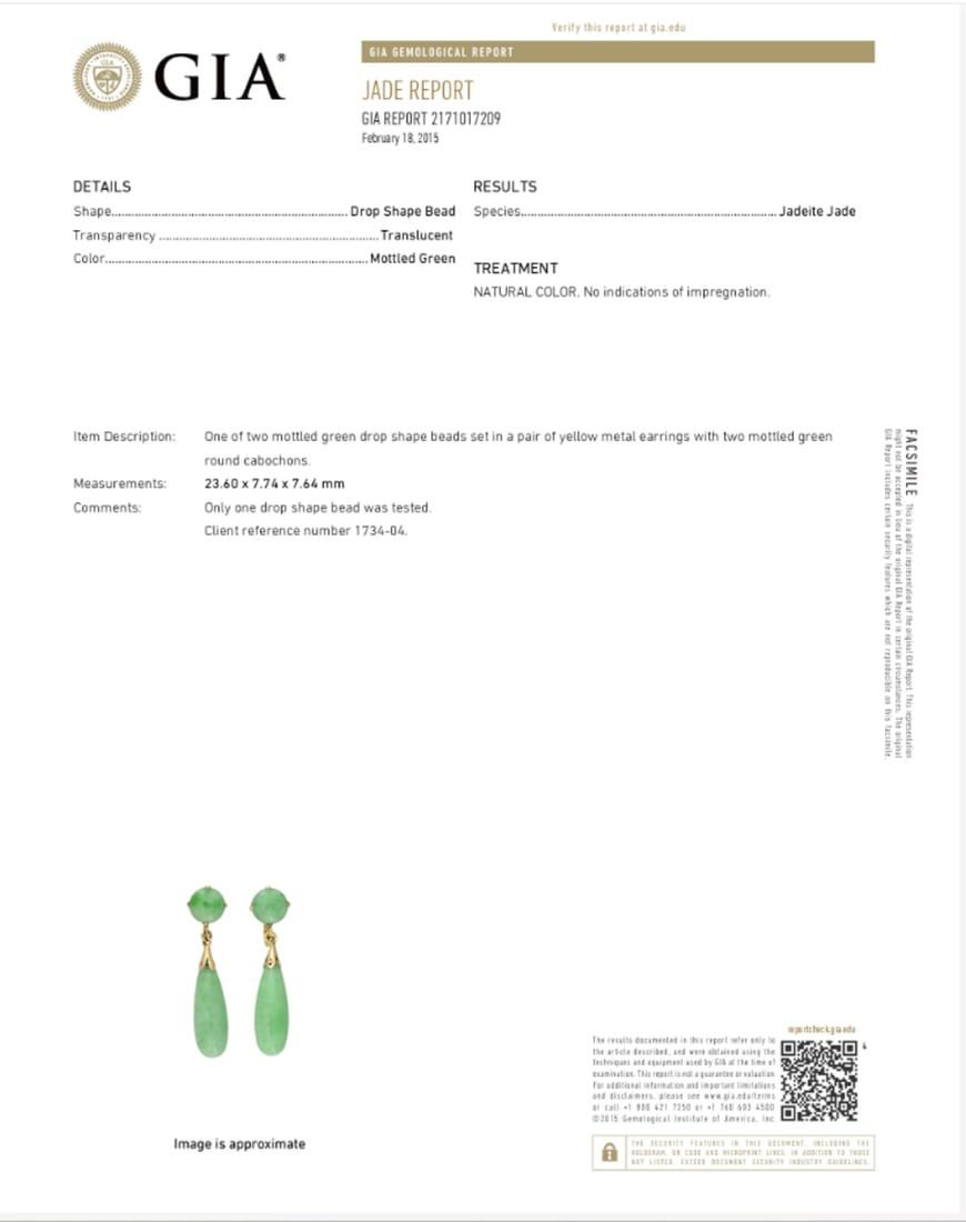 Jadeite Jade Drop Earrings - 3