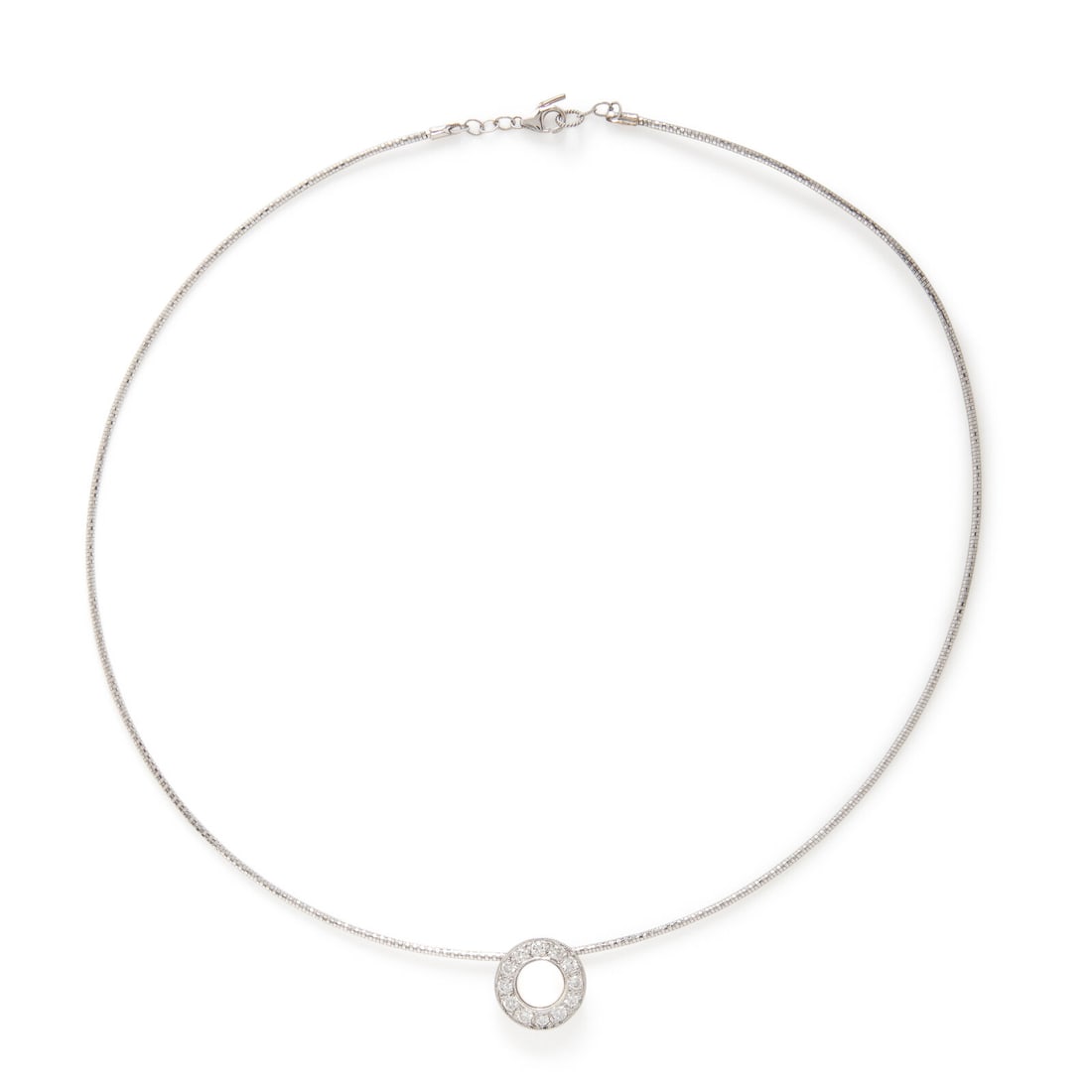 White Gold and Diamond Slide Necklace (1 of 3)